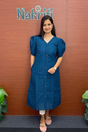 Hakoba pure cotton kurti with pocket (SALE)
