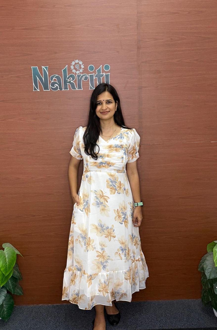 Floral georgette frock