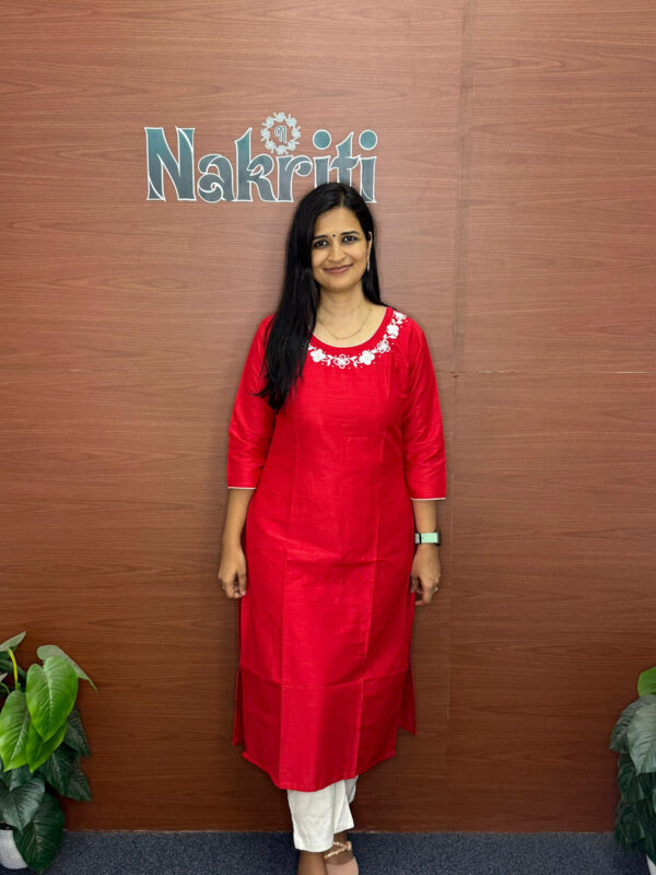 N404 Silk cotton designer Kurti