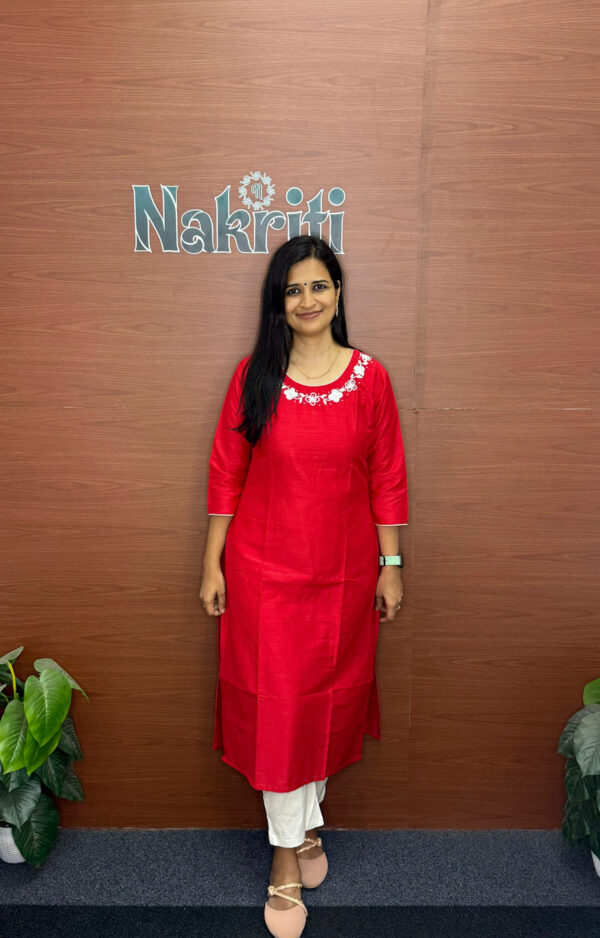 Silk cotton designer Kurti