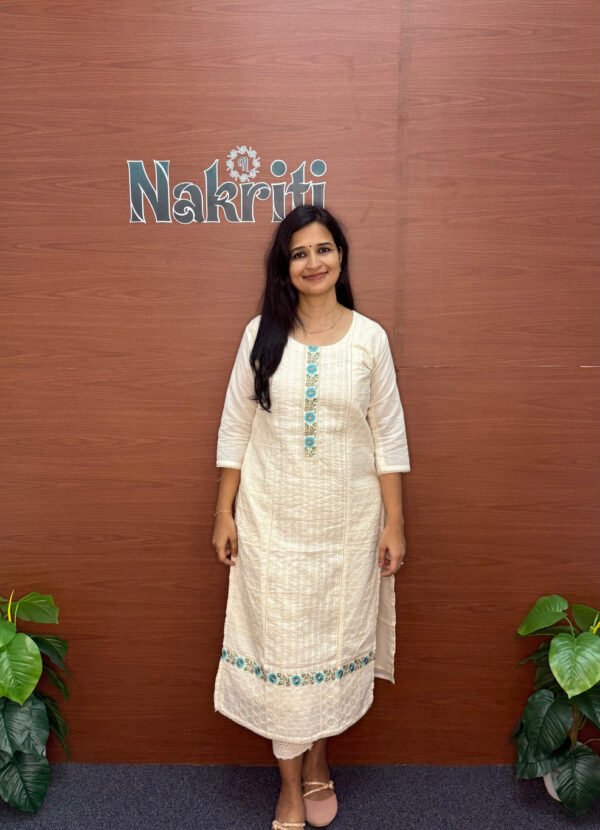 Jute cotton designer kurti