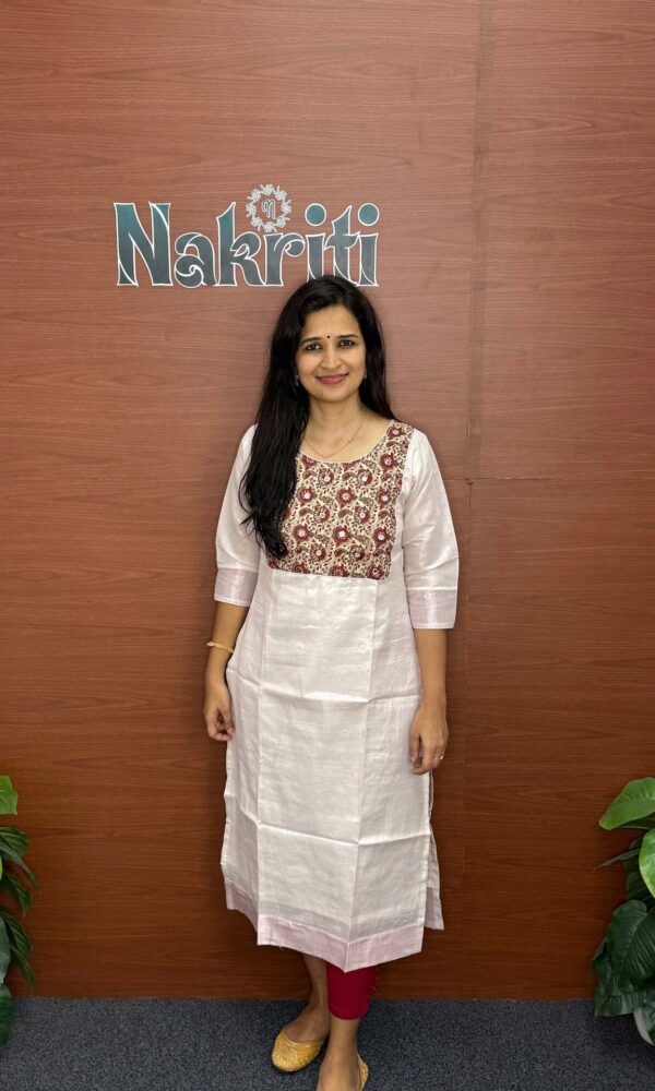 N406-8 Tissue silk kurti
