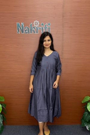 Soft silk A-line kurti