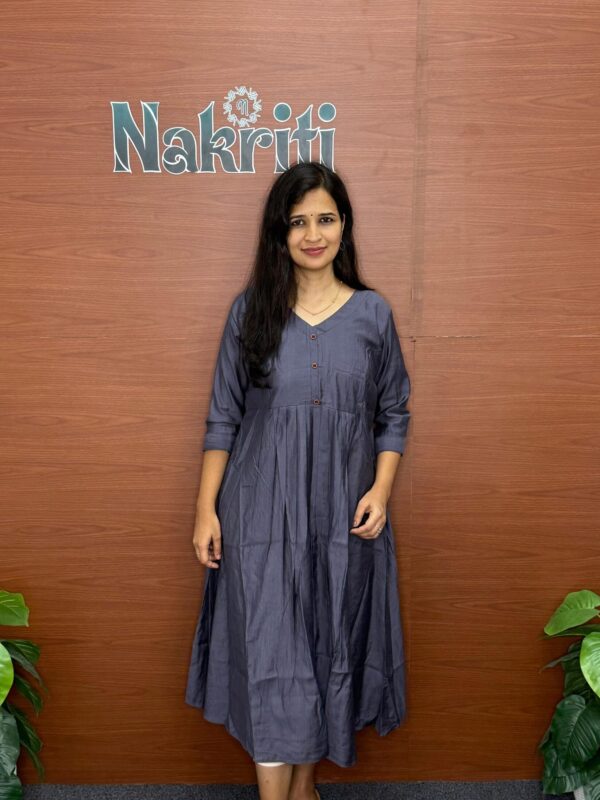 Soft silk A-line kurti