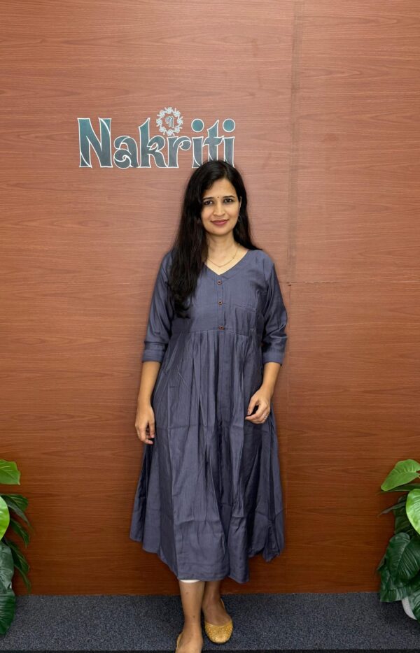 Soft silk A-line kurti