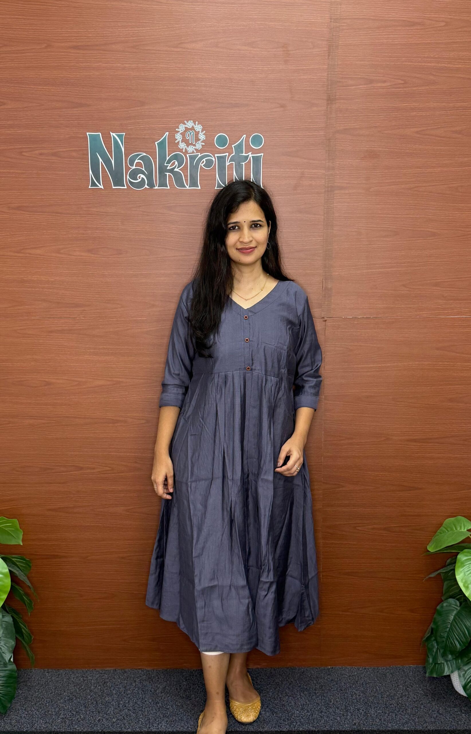 Soft silk A-line kurti