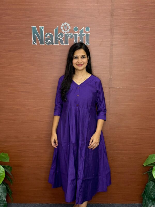 Soft silk A-line kurti