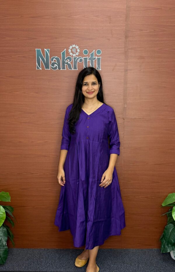 Soft silk A-line kurti