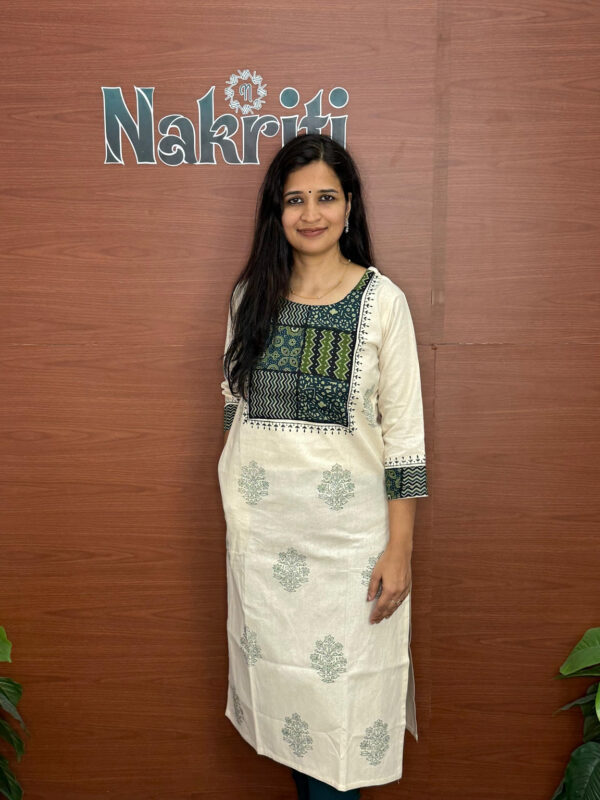 N781-1 Jute cotton kurti