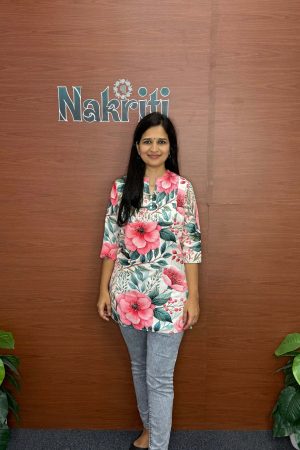 Floral print short kurti