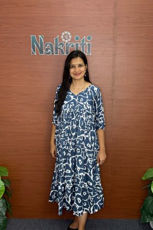 Delta crush a-Line printed kurti