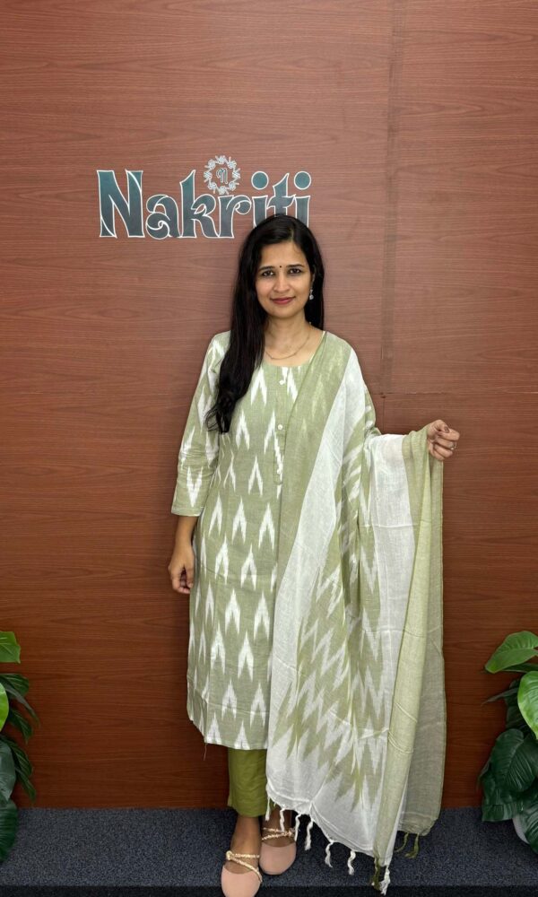 N823-1 Ikat cotton salwar set (3pc set)