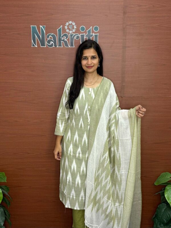 N823-1 Ikat cotton salwar set (3pc set)
