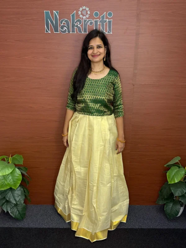 Onam special skirt & top Set