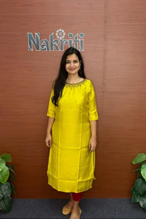 Silk designer kurti