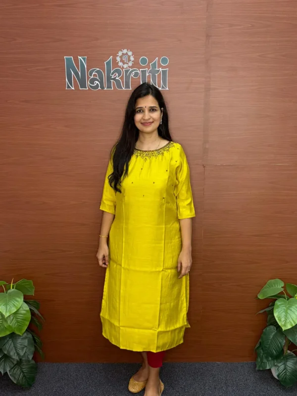 Silk designer kurti