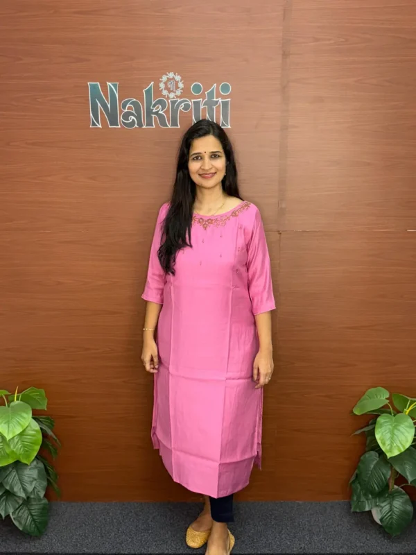 Silk designer kurti