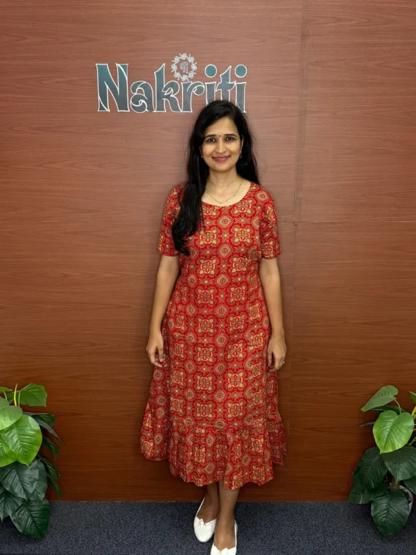 Ajrakh feeding nighty frock