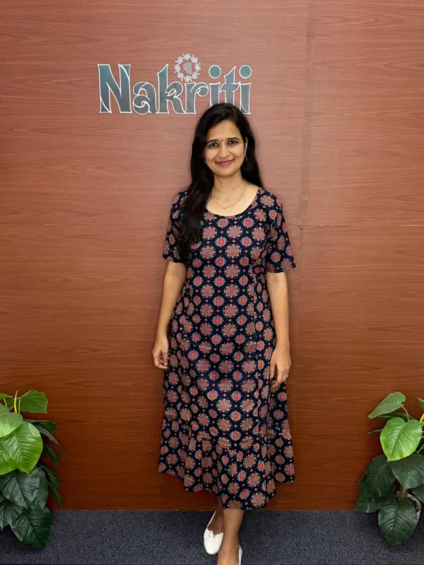 Ajrakh feeding nighty frock