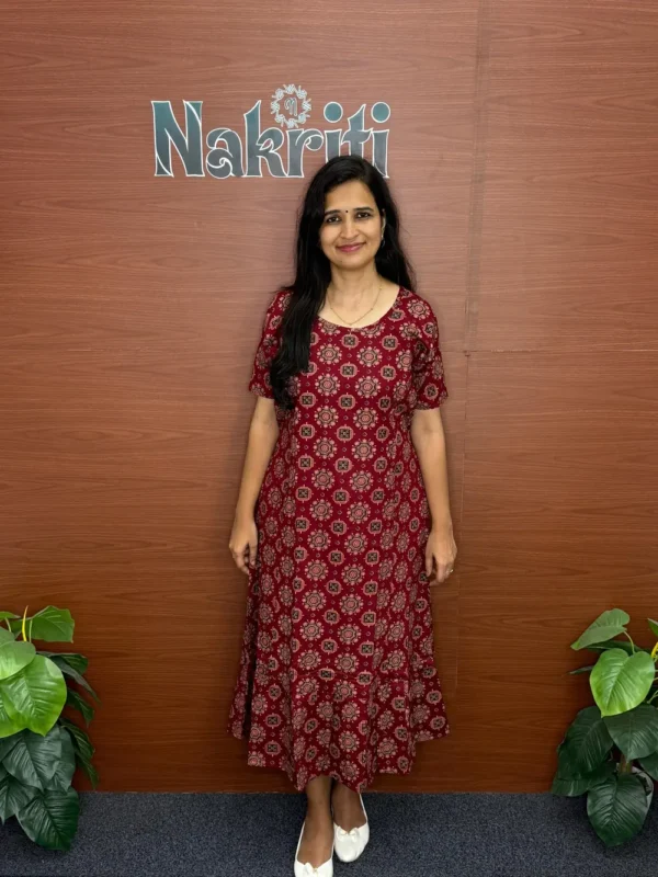 Ajrakh feeding nighty frock