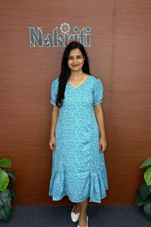 Printed gerogette frock
