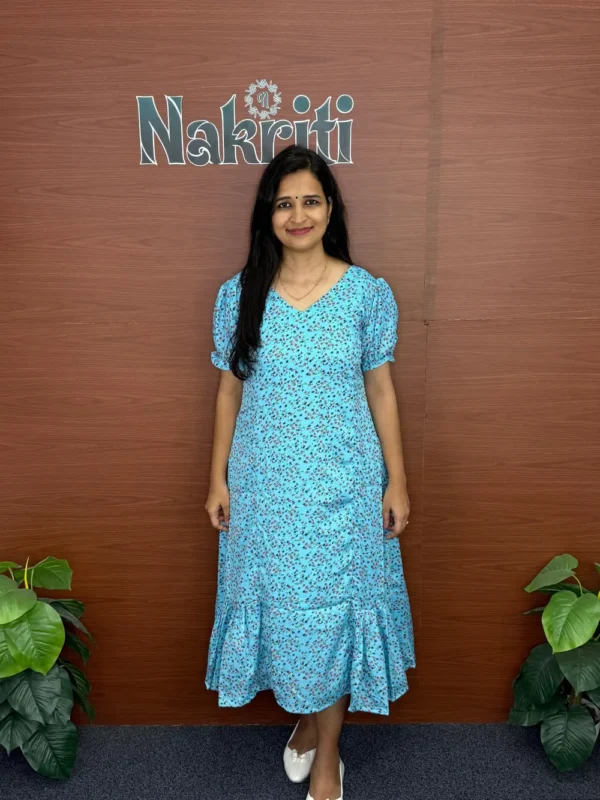 Printed gerogette frock
