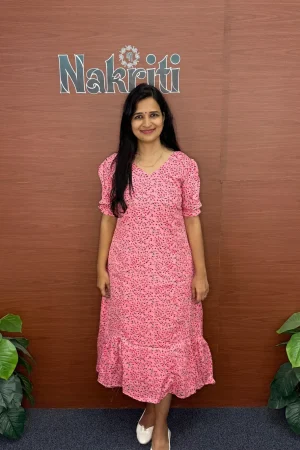 Printed gerogette frock