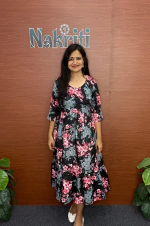 Printed gerogette frock
