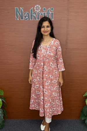 Floral print A-line kurti