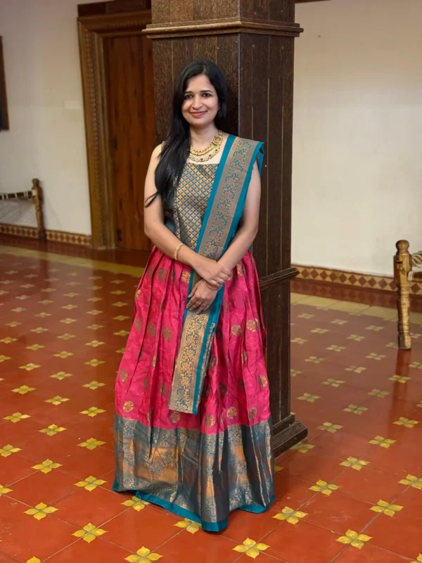 Kanjivaram Silk Zari Dhawani Set