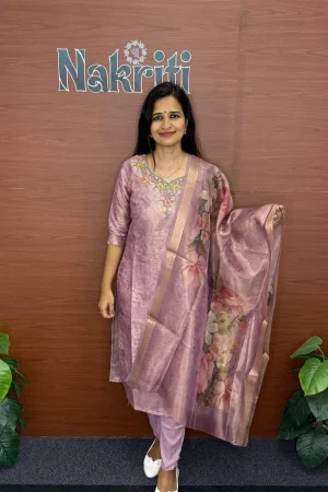 Organza Silk Designer Salwar Set (3pc set)