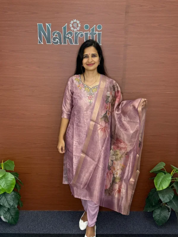 Organza Silk Designer Salwar Set (3pc set)