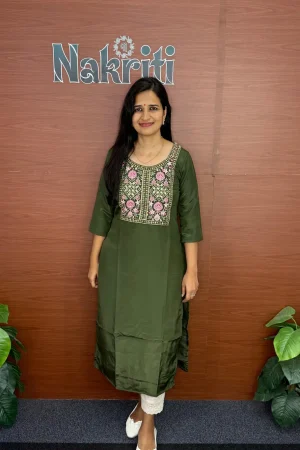Silk designer kurti