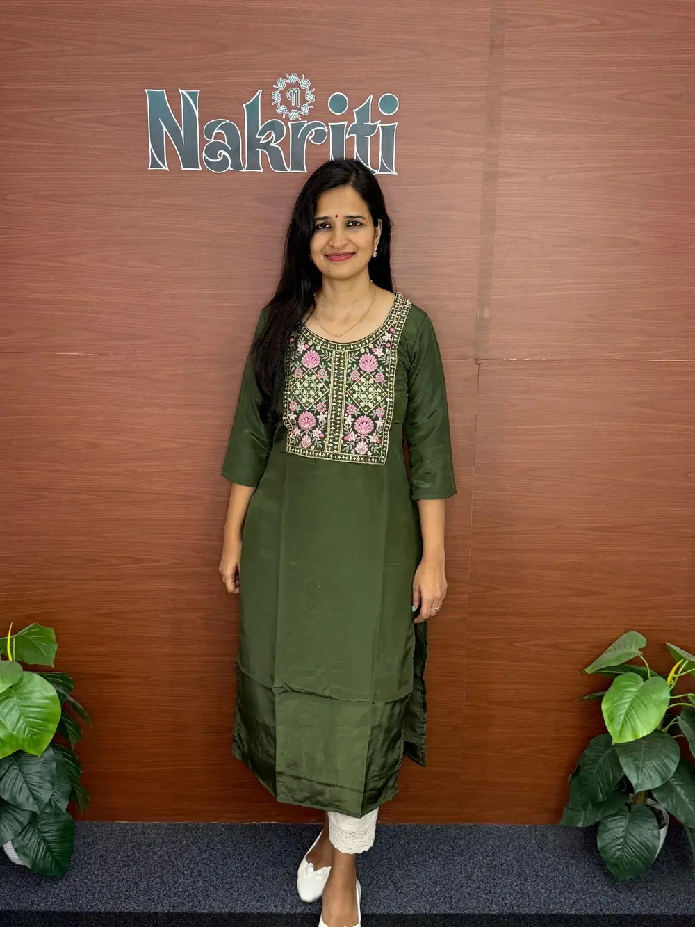 Silk designer kurti