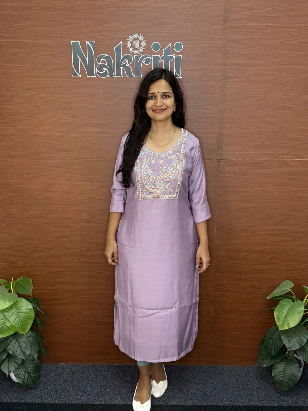 Silk designer kurti