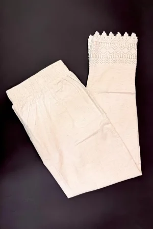 Stretchable Cotton Embroidery Lace Pant