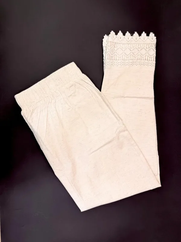 Stretchable Cotton Embroidery Lace Pant