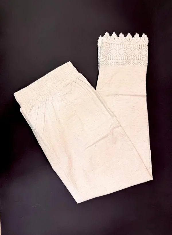 N909-2 Stretchable Cotton Embroidery Lace Pant
