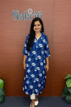 Batik Print A-line Kurti