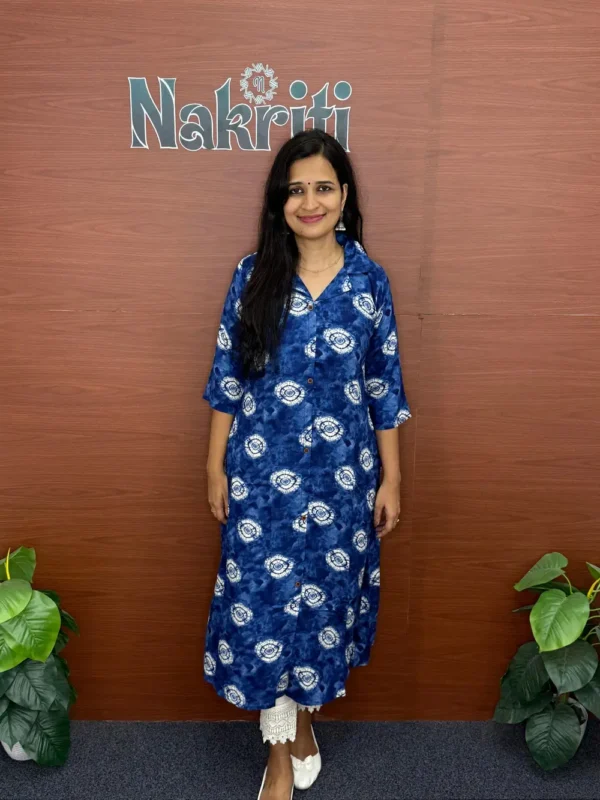 Batik Print A-line Kurti