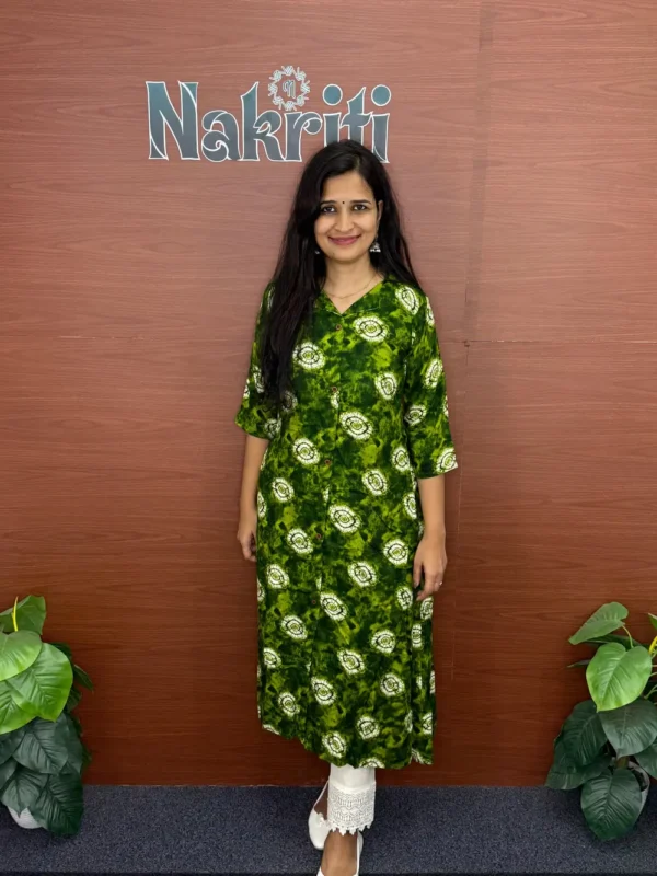 Batik Print A-line Kurti