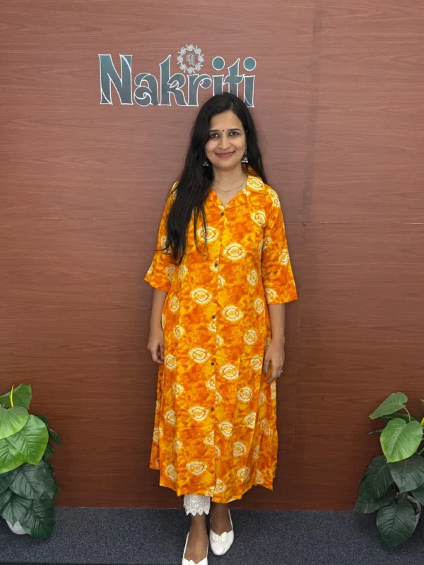 Batik Print A-line Kurti