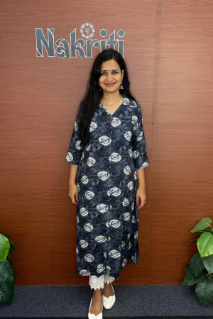 Batik Print A-line Kurti