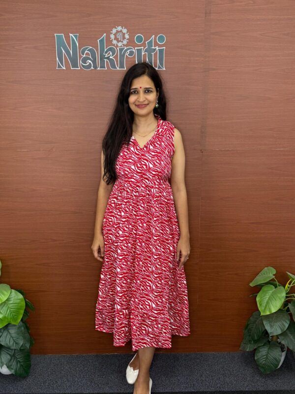X mas special crush georgette frock