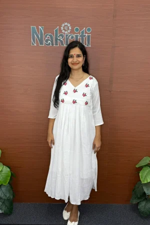 Embroidered A-line kurti