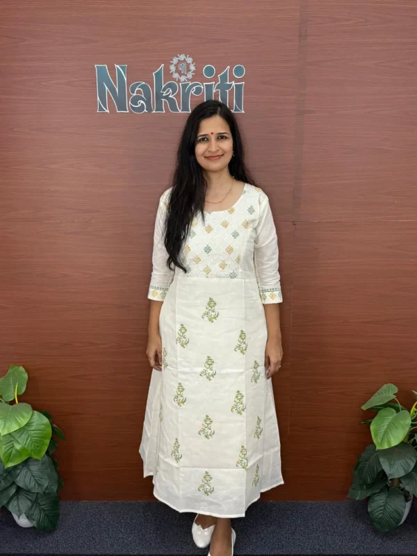 N849-1 Jute cotton A-line kurti