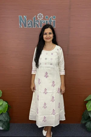 Jute cotton A-line kurti