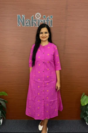 Handloom Cotton A-line Kurti