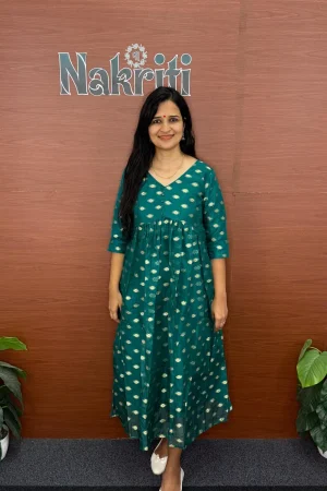 Organza Ethnic A-line Kurti