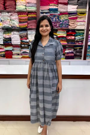 Checked Cotton Frock